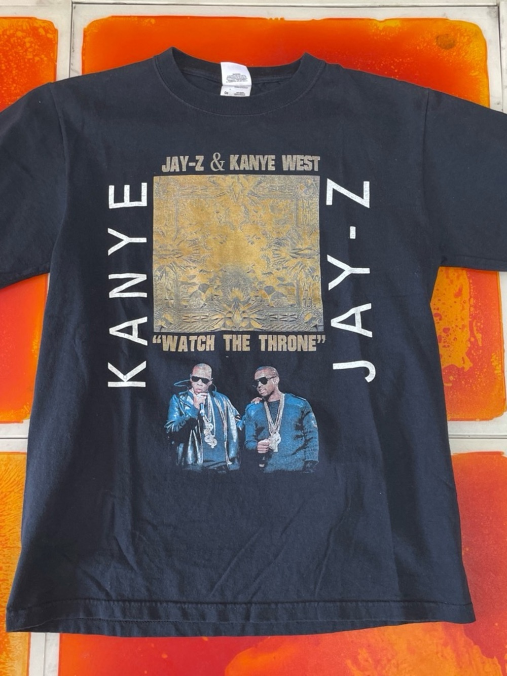 Jay-Z & Kanye West Black "Watch The Throne" Tour Band Tee